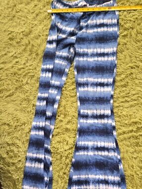 Blue Tie-Dye Flare Kids Leggings